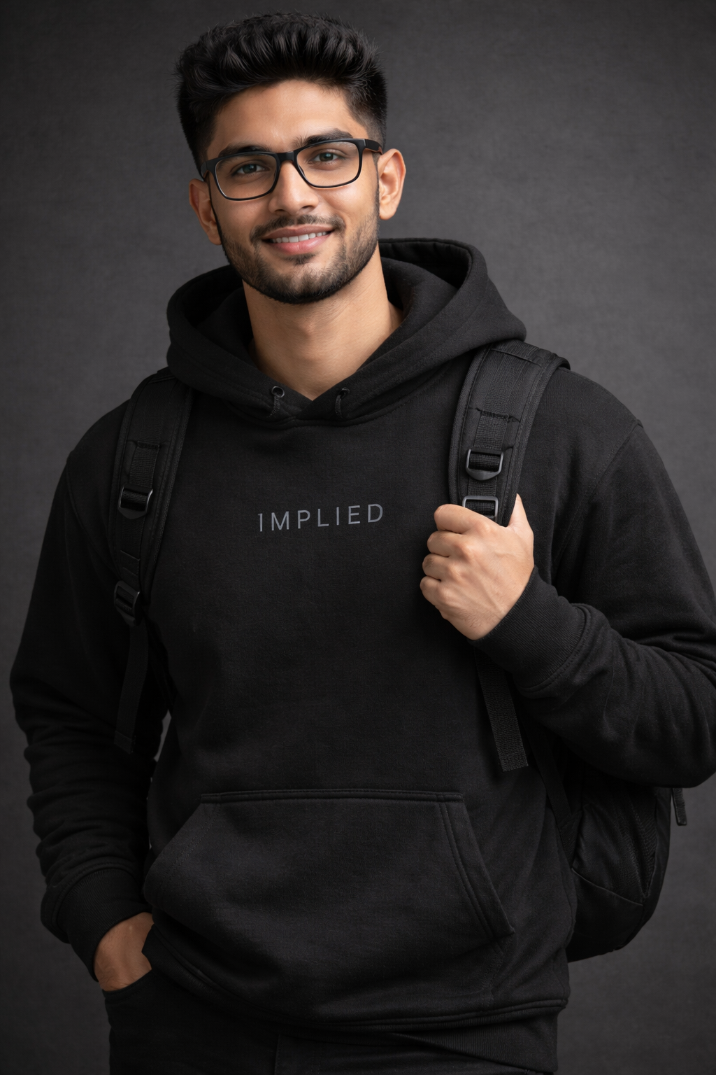 QR-Custom Message Oversized Hoodie